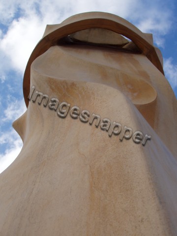 Gaudi Chimney on La Pedrera, Barcelona