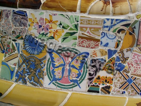 Seating detail in Parc Guell