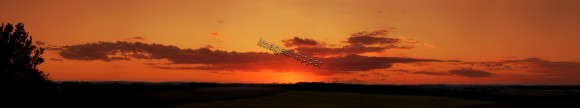 Sunrise over Dorset Village